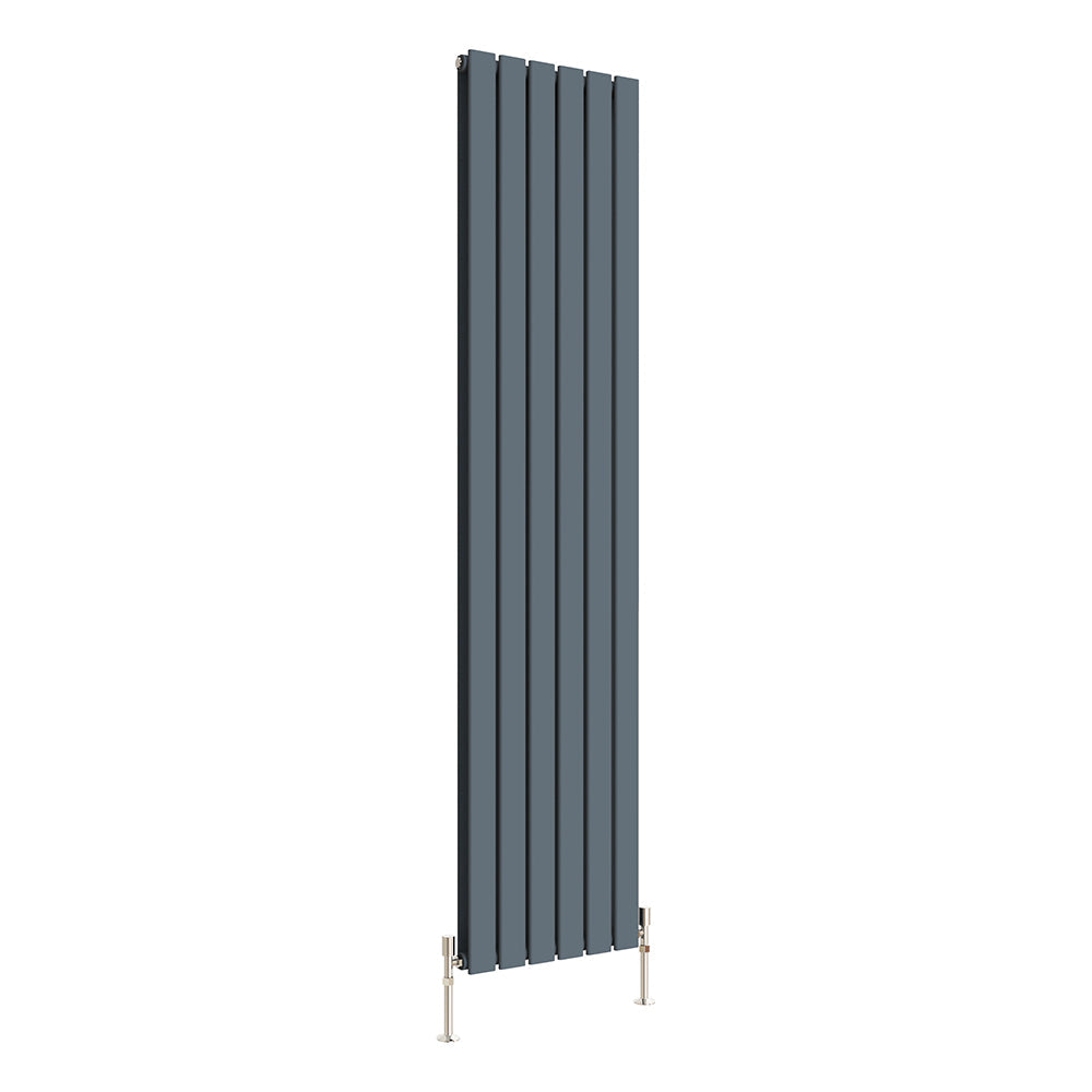 SKY Bathroom Vertical Flat Panel Tall Anthracite & Black & White Radiator Central Heating