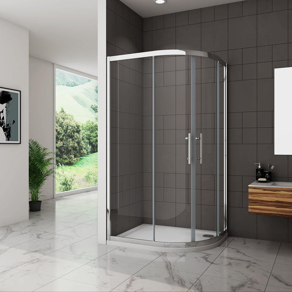 Equal Offset Quadrant Shower Enclosure 8mm Glass No tray