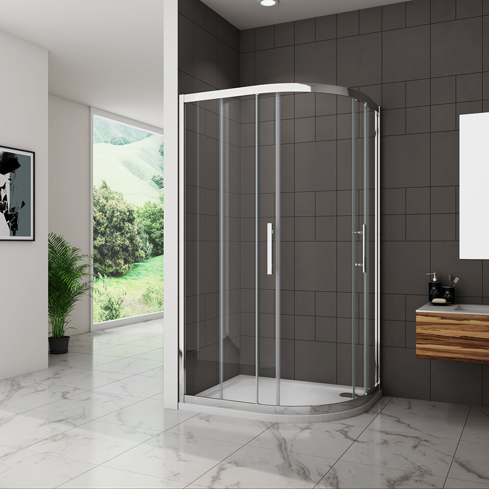Equal Offset Quadrant Shower Enclosure 8mm Glass No tray