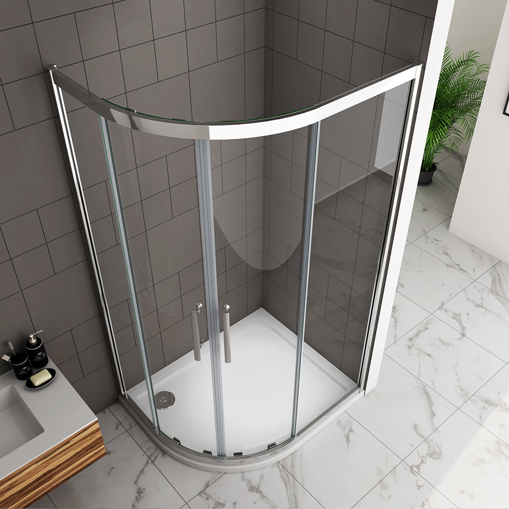 Equal Offset Quadrant Shower Enclosure 8mm Glass No tray