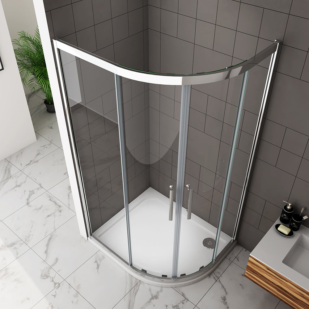 Equal Offset Quadrant Shower Enclosure 8mm Glass No tray