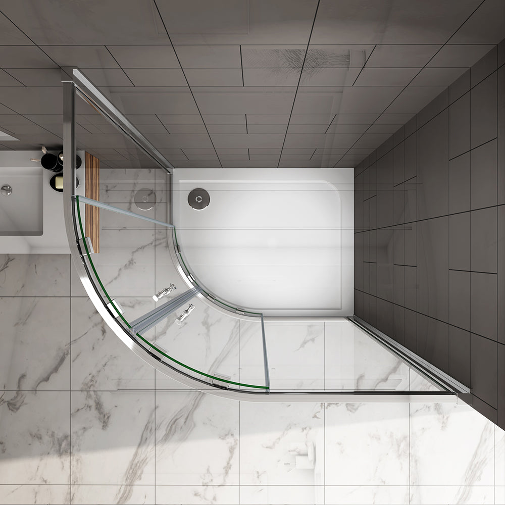 Equal Offset Quadrant Shower Enclosure 8mm Glass No tray