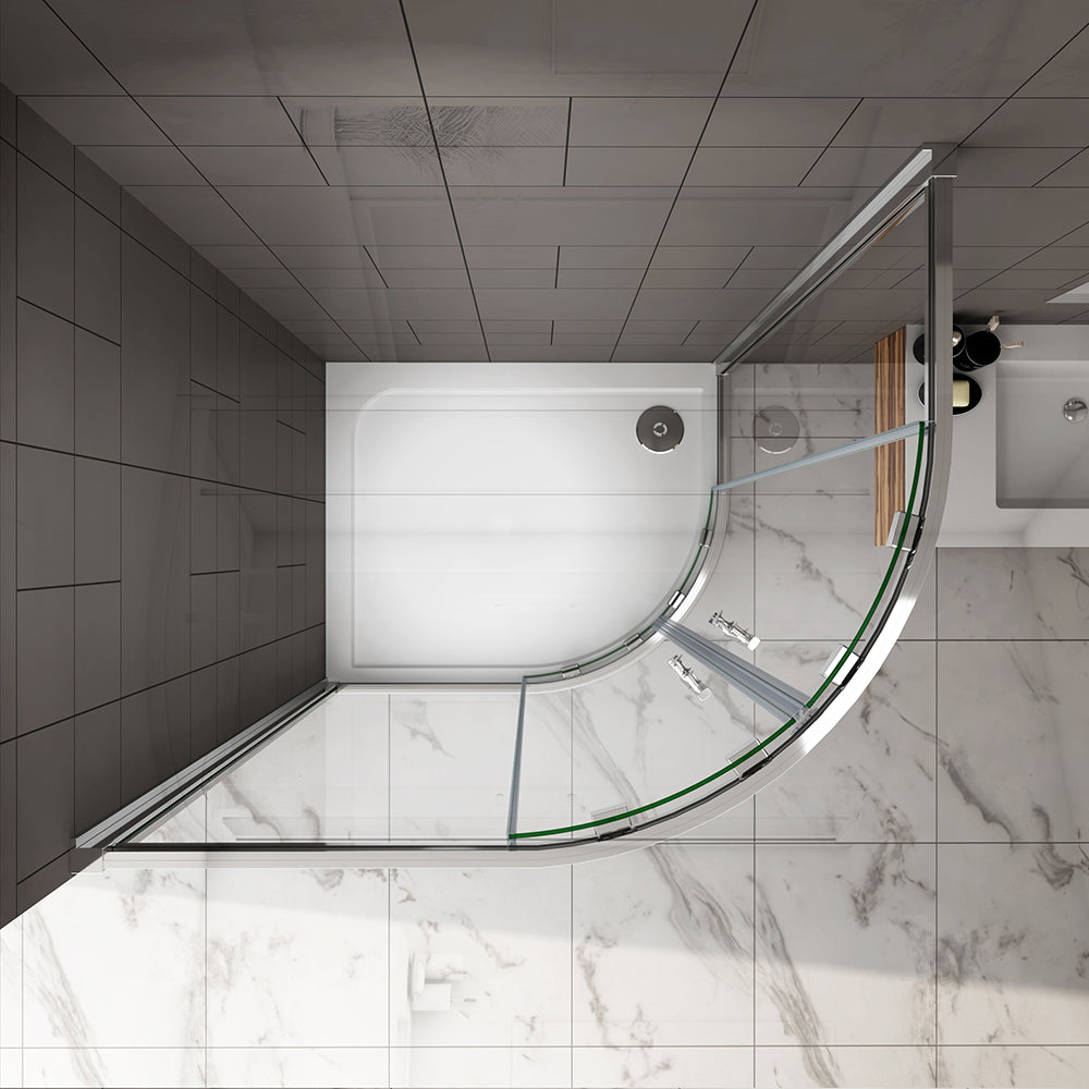 Equal Offset Quadrant Shower Enclosure 8mm Glass No tray