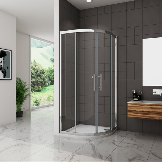 Equal Offset Quadrant Shower Enclosure 8mm Glass No tray
