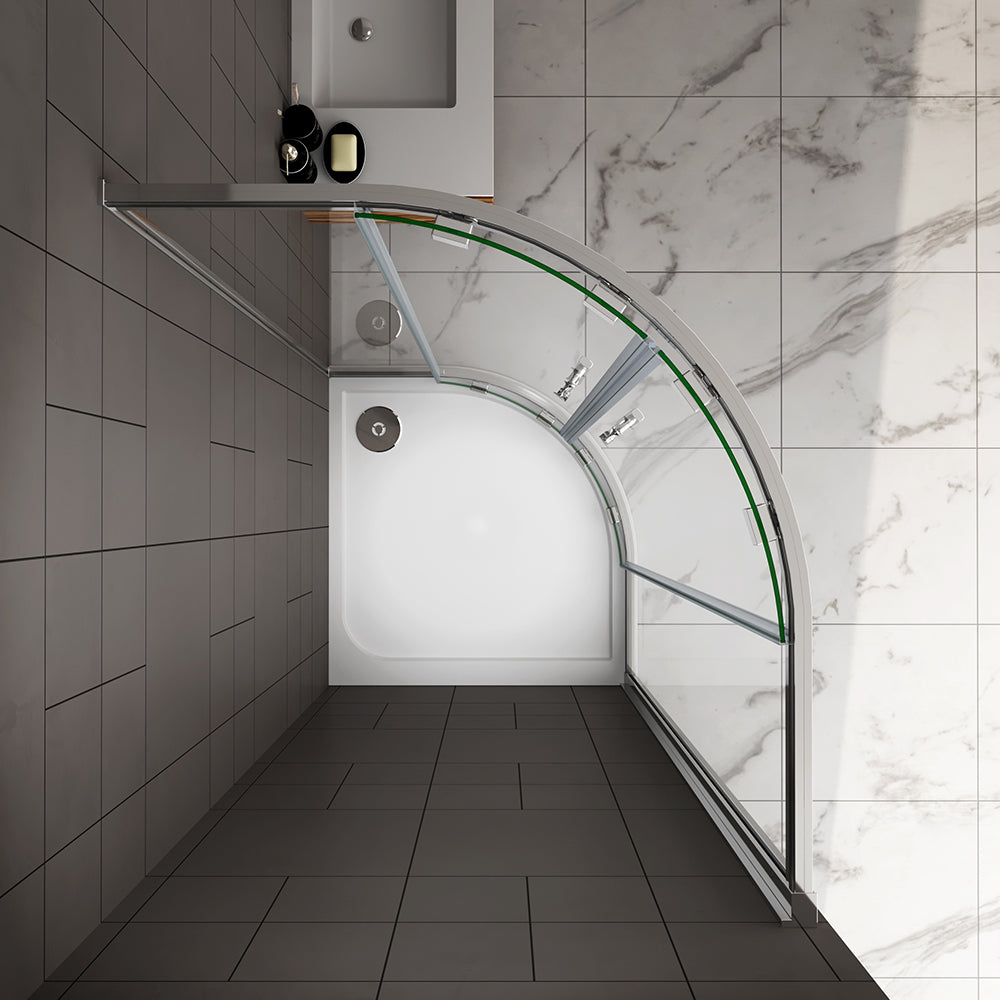 Equal Offset Quadrant Shower Enclosure 8mm Glass No tray