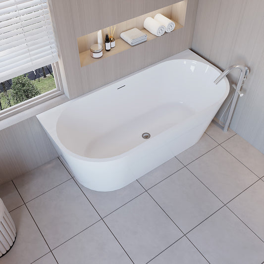 SKY Bathroom 1700x800mm Freestanding Double Ended Bath Shower Bathtub