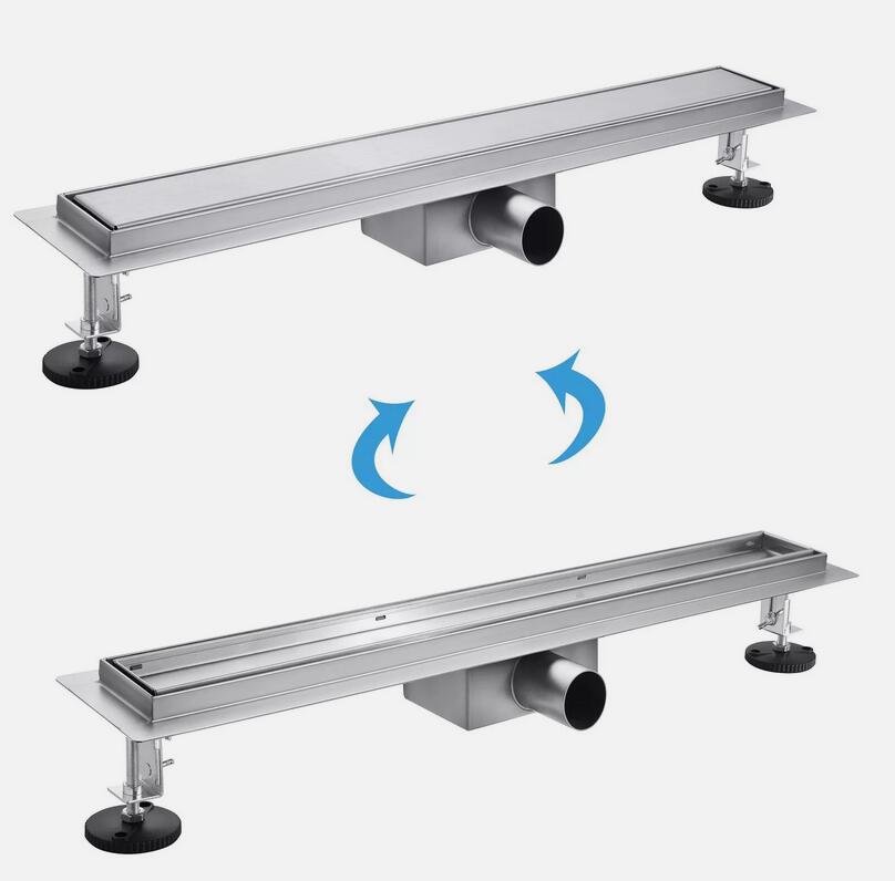 Bathroom Stainless Steel Linear Shower Floor Drain Channel Gully Waste Trap