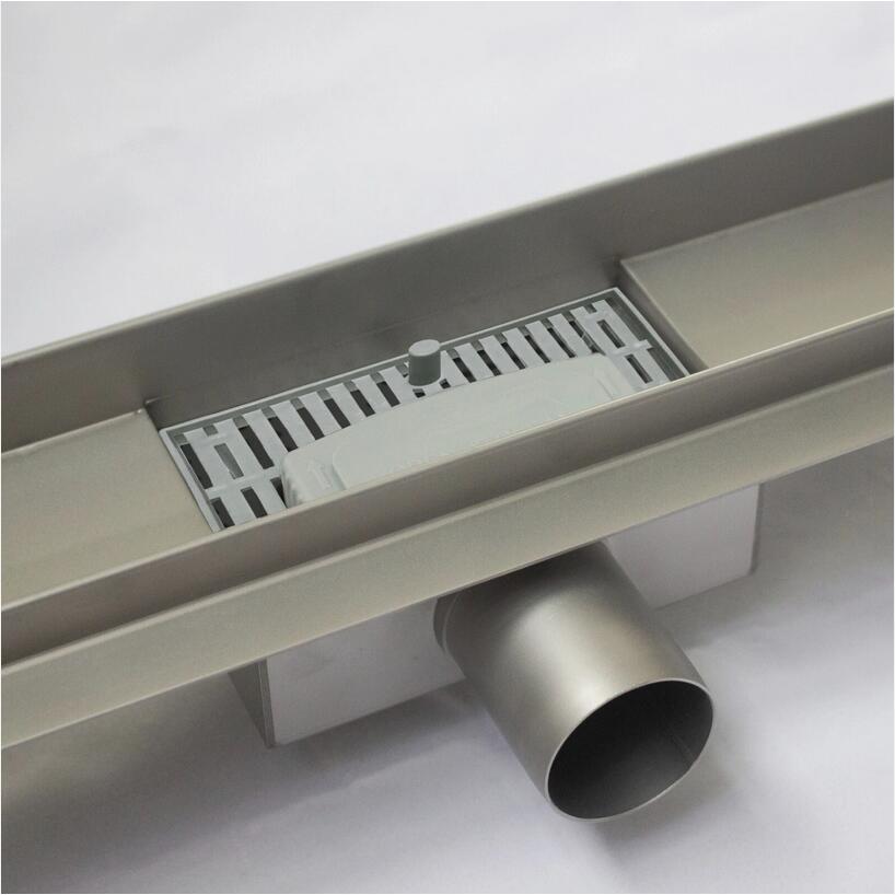 Bathroom Stainless Steel Linear Shower Floor Drain Channel Gully Waste Trap