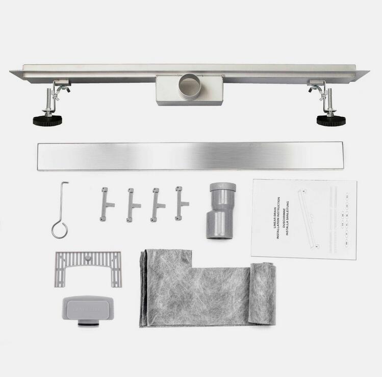 Bathroom Stainless Steel Linear Shower Floor Drain Channel Gully Waste Trap