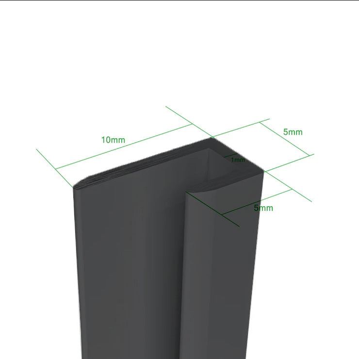 Large Black Aluminum Shower panel Wall Wet Wall Cladding (2pcs)