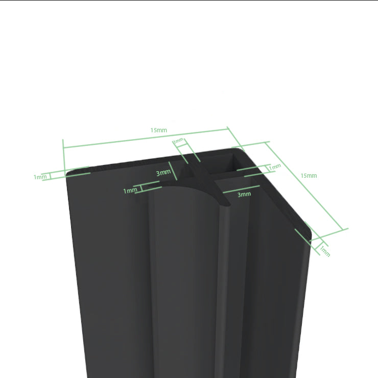 Large Black Aluminum Shower panel Wall Wet Wall Cladding (2pcs)