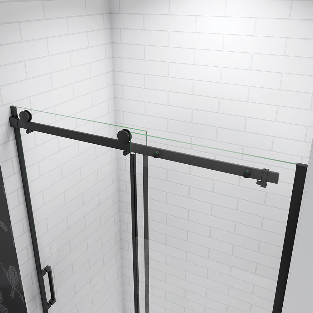 sliding black shower enclosure 10