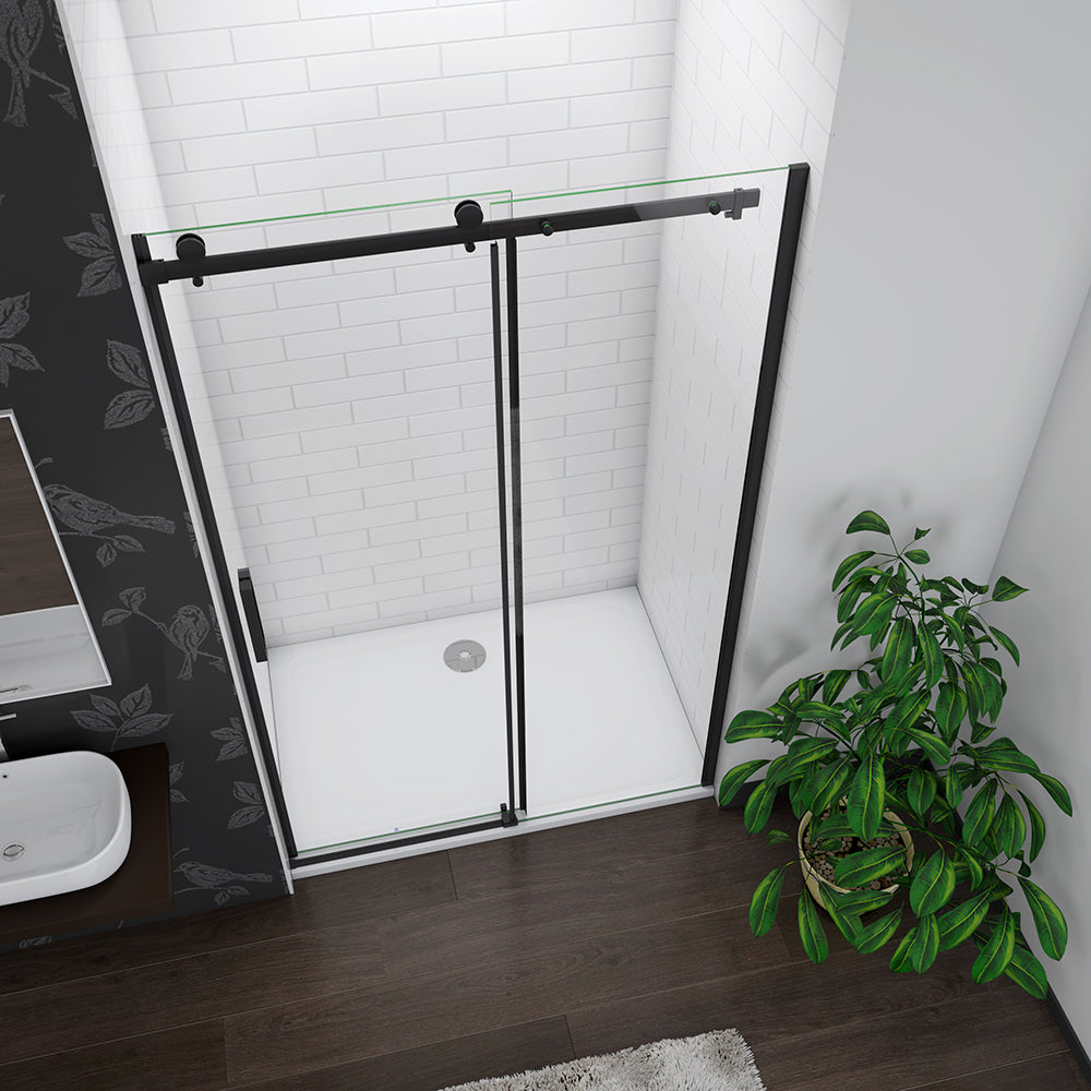sliding black shower enclosure 4