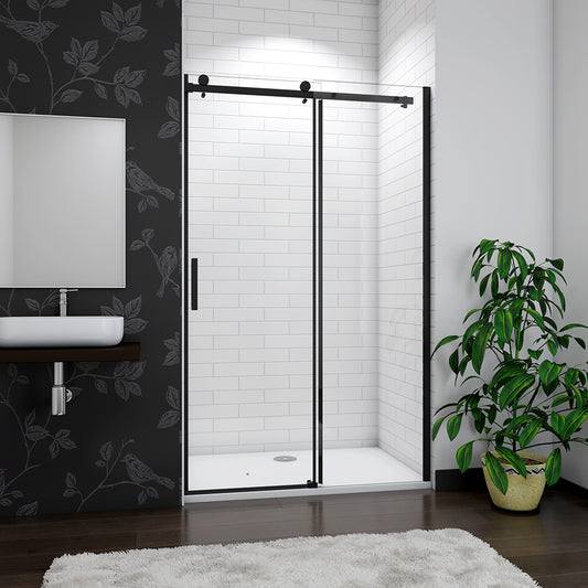 sliding black shower enclosure 1