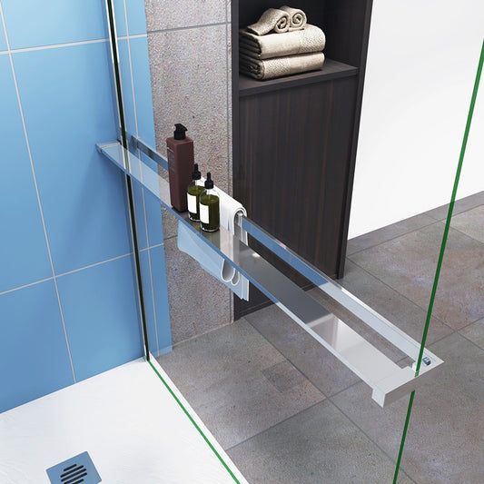 Chrome Towel Rail Rack for 8mm Glass Walk In Shower Enclosure Panel