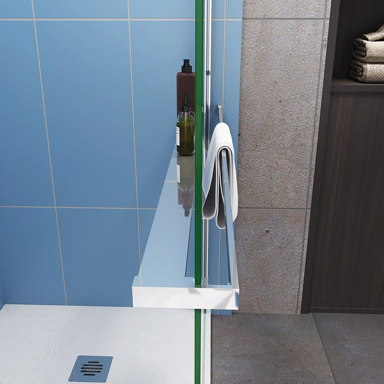 Chrome Towel Rail Rack for 8mm Glass Walk In Shower Enclosure Panel