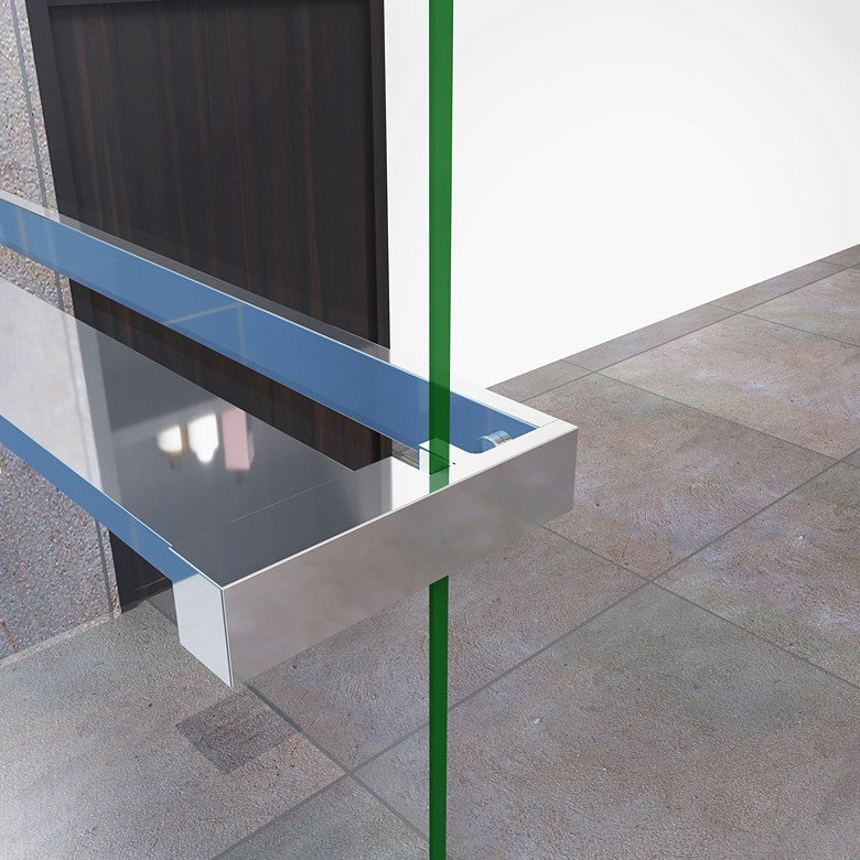 Chrome Towel Rail Rack for 8mm Glass Walk In Shower Enclosure Panel