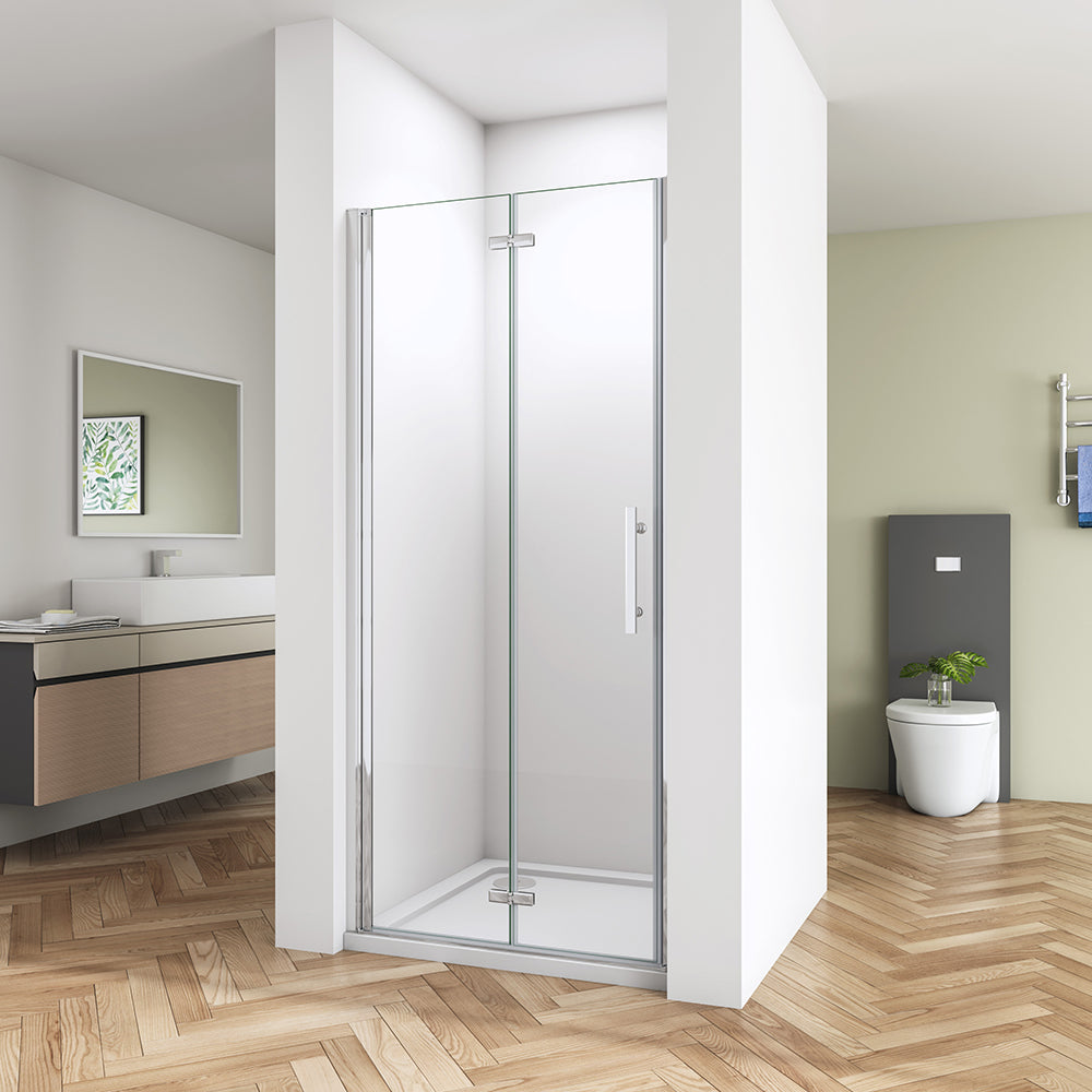 SKY Bathroom Hinge Shower Bi fold Glass Door