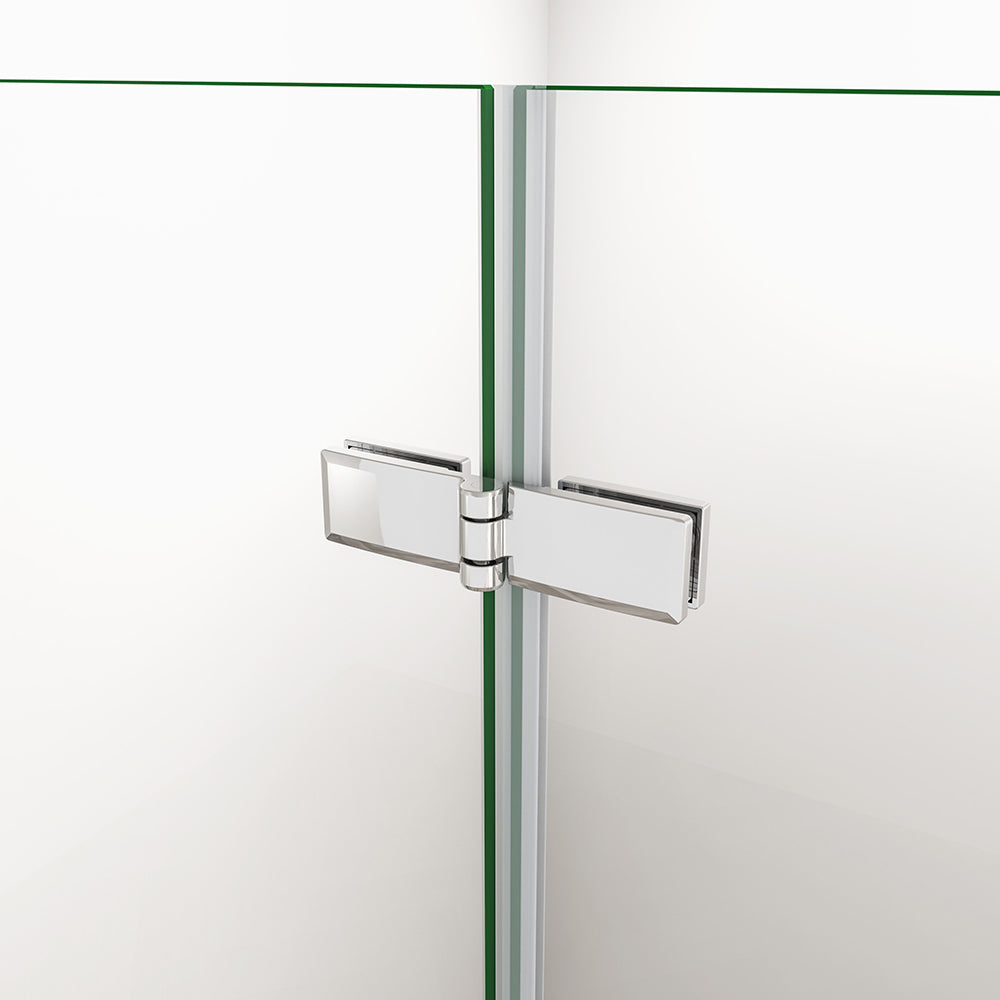 SKY bi fold shower frameless enclosures 14