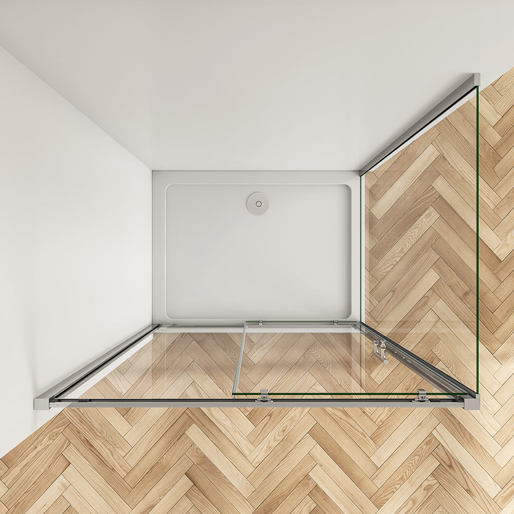 Sliding Shower Enclosure Glass Door + Side Panel 185CM