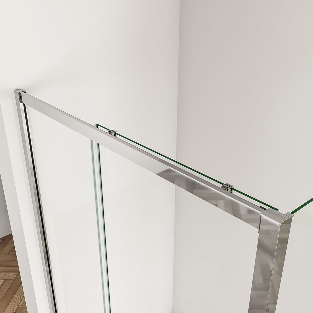 Sliding Shower Enclosure Glass Door + Side Panel 185CM