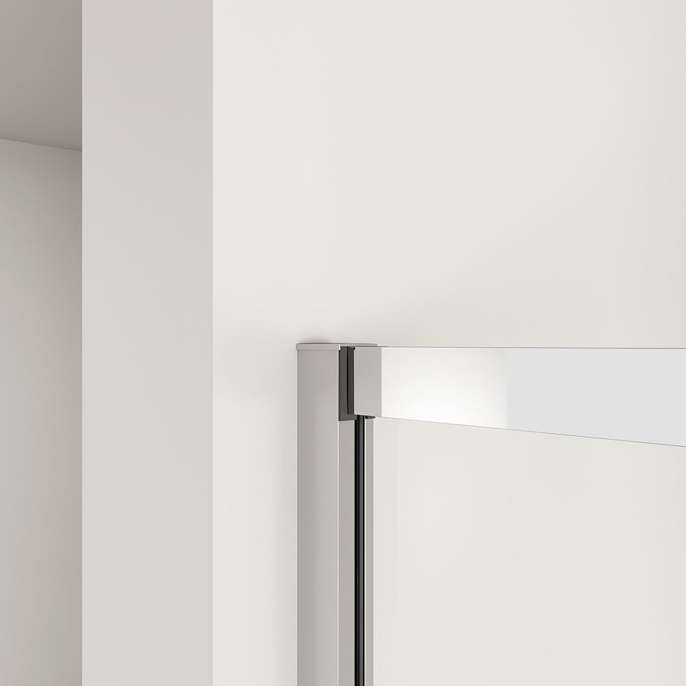 Sliding Shower Enclosure Glass Door + Side Panel 185CM
