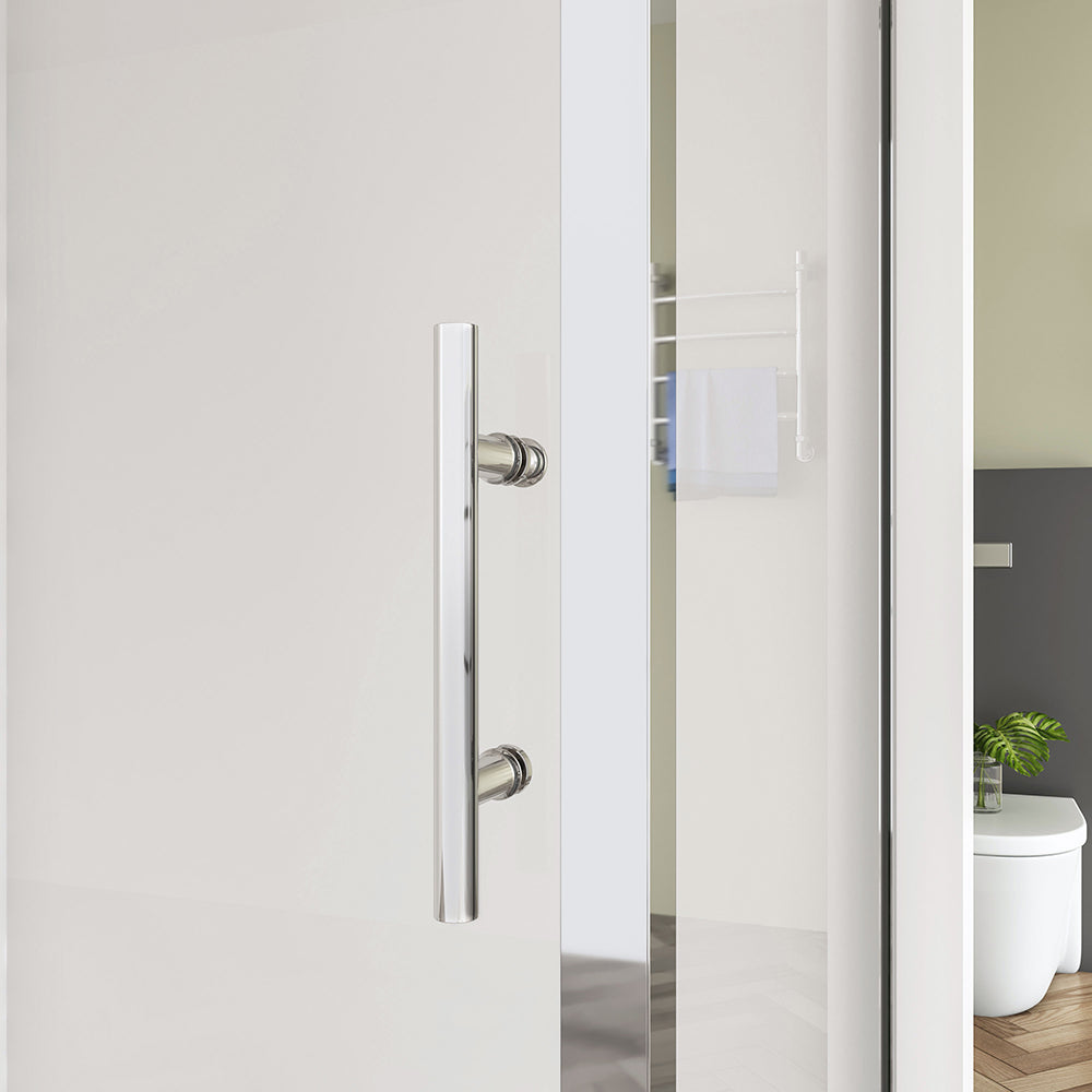 Sliding Shower Enclosure Glass Door + Side Panel 185CM