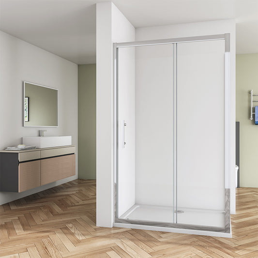 Shower Cubicle Sliding Door 8mm Glass Screen Panel 190CM