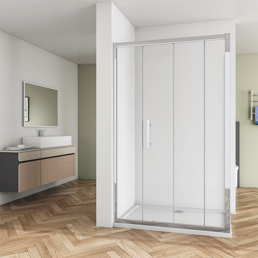 Shower Cubicle Sliding Door 8mm Glass Screen Panel 190CM