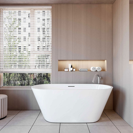 1500x700mm Bathroom Freestanding Double Ended Shower Bath Bathtub