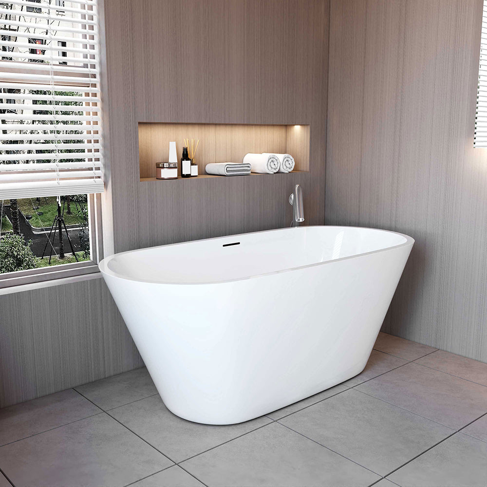 1500x700mm Bathroom Freestanding Double Ended Shower Bath Bathtub
