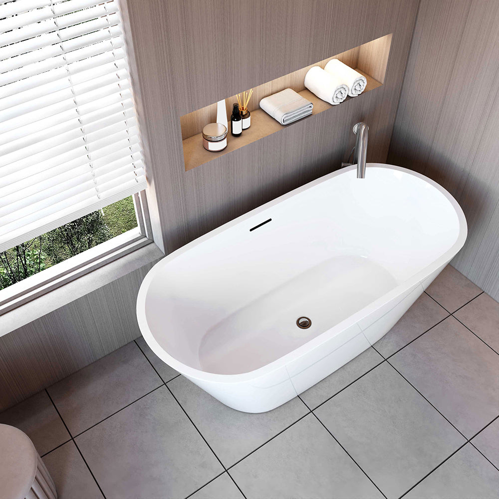 1500x700mm Bathroom Freestanding Double Ended Shower Bath Bathtub