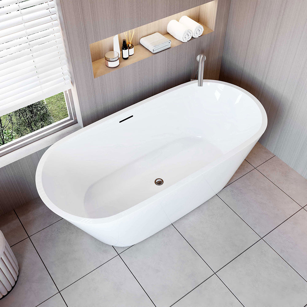 1700x800mm Bathroom Freestanding Double Ended Bath Shower Bathtub