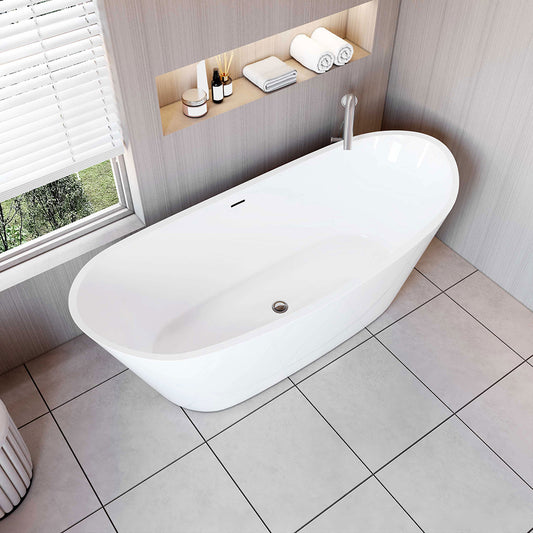 1700x720mm Freestanding Double Ended Bathroom Bath Shower Bath Bathtub