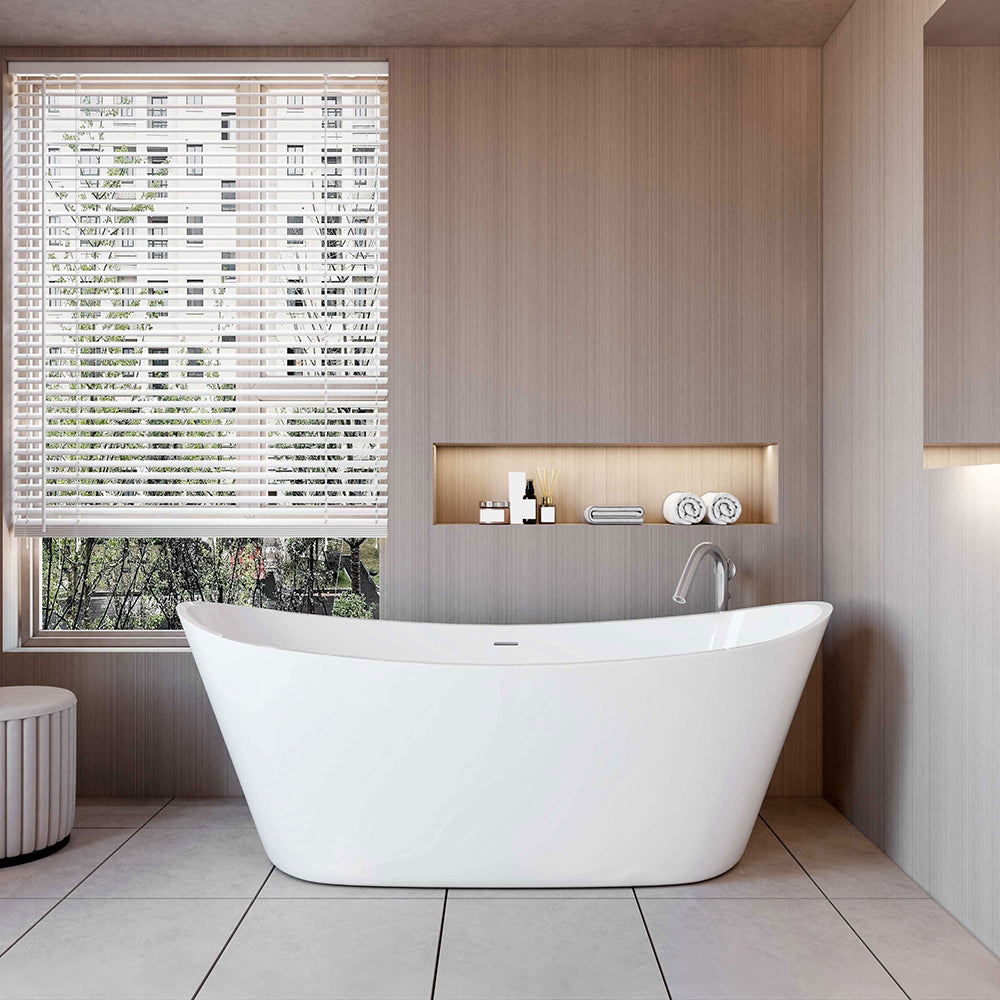 1700x720mm Freestanding Double Ended Bathroom Bath Shower Bath Bathtub