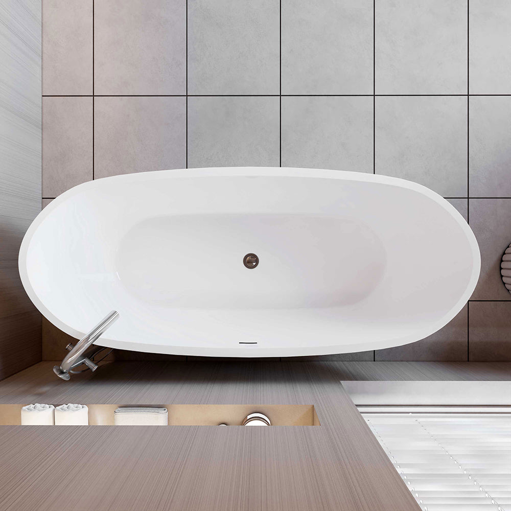 1700x720mm Freestanding Double Ended Bathroom Bath Shower Bath Bathtub
