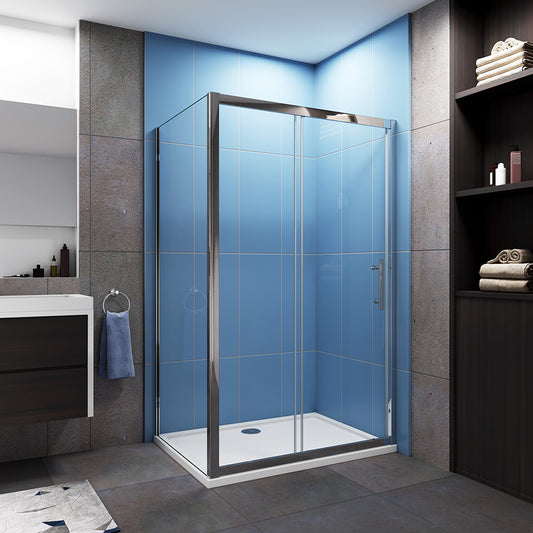 Shower Sliding Enclosure 8mm Glass Screen, Stone tray optional