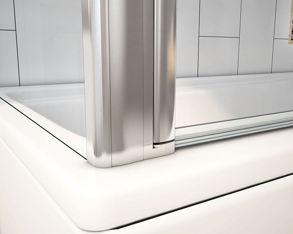 SKY 2 Fold Hinge Pivot Bath Shower Screen Panel 140cm Height