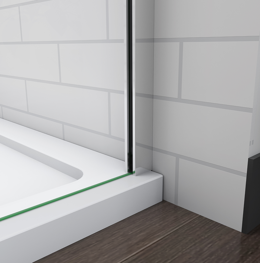 Walk In Shower Screen Panel EasyClean Curved Glass Cubicle 200cm