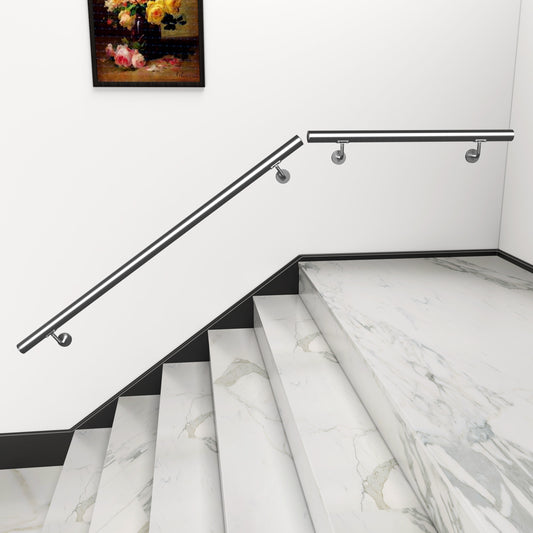 304 Stainless Steel Handrail Stair Steps for Wall Mount Pipe Stair