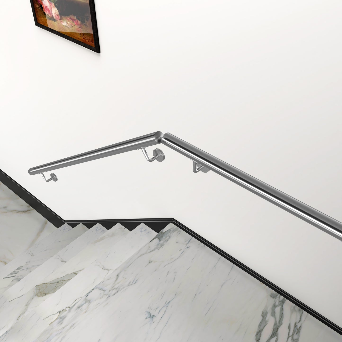 304 Stainless Steel Handrail Stair Steps for Wall Mount Pipe Stair