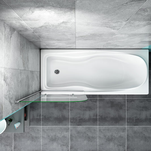 800x1400mm Pivot Shower Bath Screen Overbath Door Panel