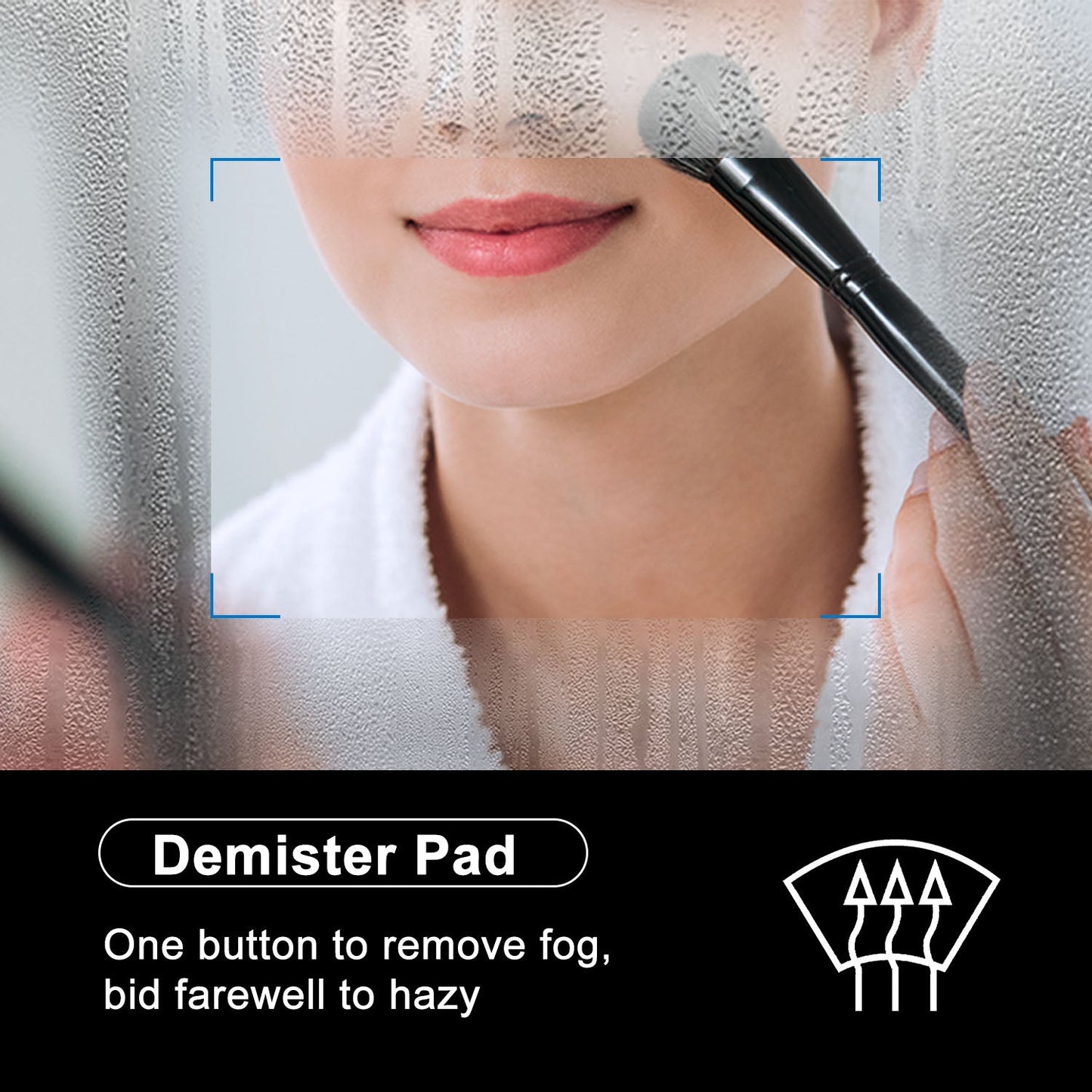 800x600MM Bathroom Mirror with LED Lights, Bluetooth Illuminated Dimmable