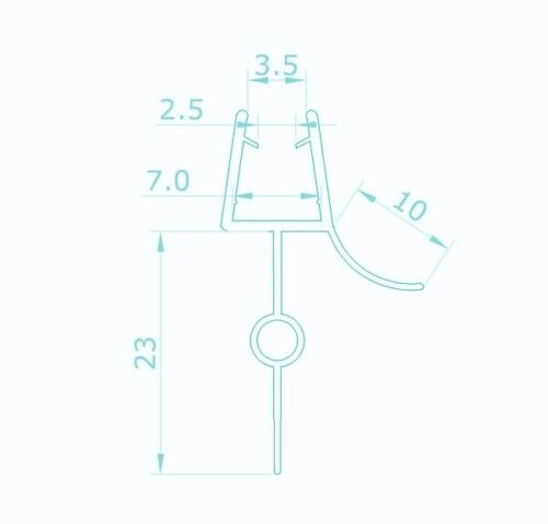 Bath Screen NANO Temperd Glass Seal For 5-6mm Glass Shower Enclosure Shower Door