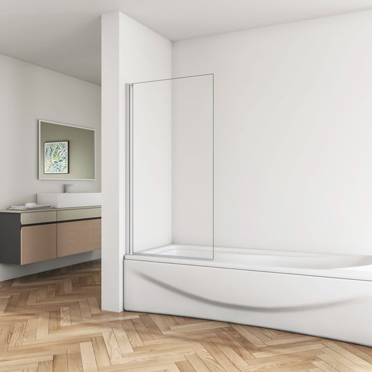 Pivot Bath Shower Screen 800x1400mm Glass Door Panel