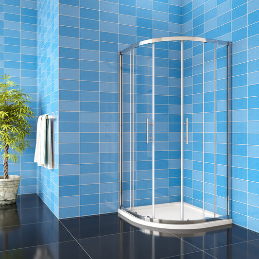 Equal Quadrant Shower Enclosure Walk In Cubicle 6mm Glass
