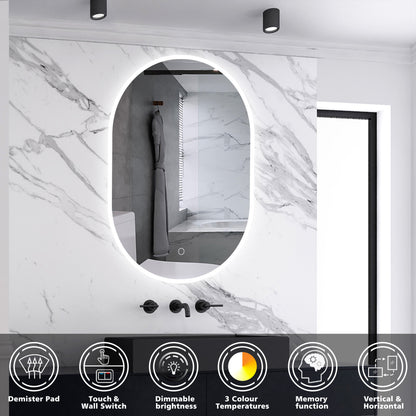 SKY bathroom Oval Bathroom Mirror LED Lights