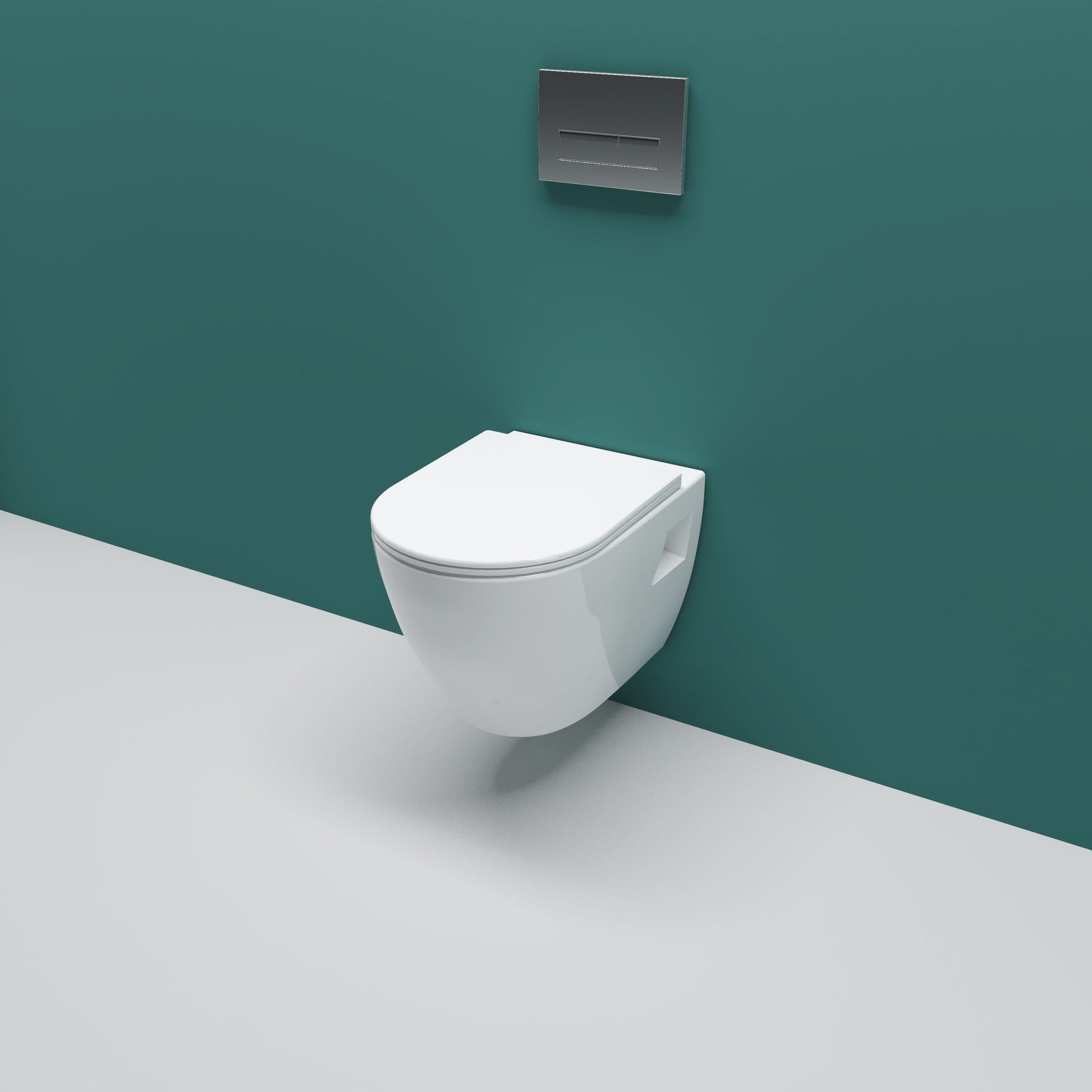 SKY BATHROOM Wall Hung Toilet Round WC Pan With UF Soft Close Seat