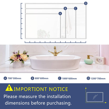 SKY LED Bathroom Mirror with Demister Pad and Bluetooth 3 Colors Dimming Function