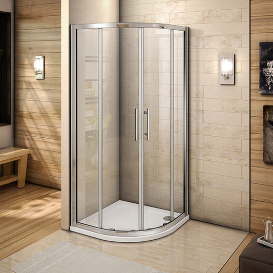 Quadrant Shower Door s 760x760/800x800/900x900mm Corner Cubicle Glass Stone Tray